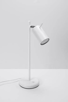 Skrivbordslampa RING vit + 1x LED-glödlampa GU-10 4000K Cold 7W 630lm