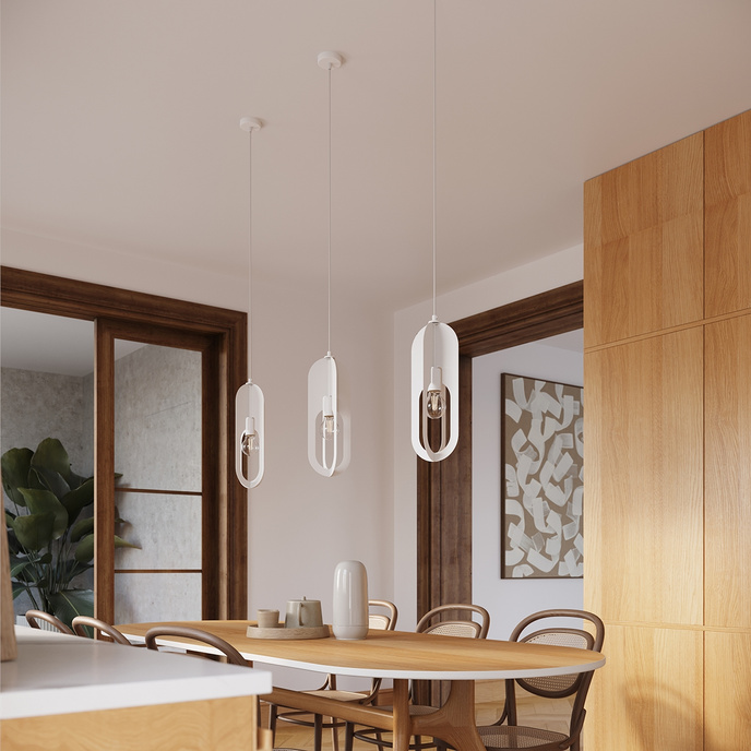 NICUS 3P taklampa vit + 3x LED-glödlampa E27 3000K 7W 760lm