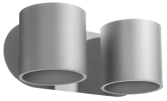 Vägglampa ORBIS 2 grå + 2x LED-lampa G9 3000K varm 4,5W 510lm