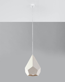 PAVLUS keramisk taklampa vit + 1x LED-lampa E27 3000K varm 7,5W 620lm