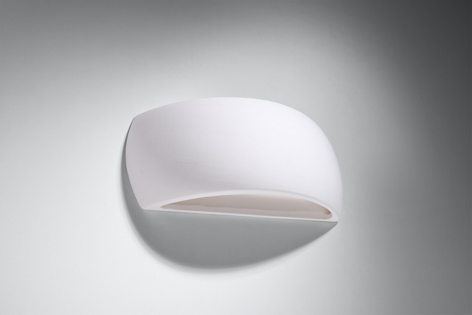 PONTIUS keramisk vägglampa vit + 1x LED-lampa G9 3000K varm 4,5W 510lm