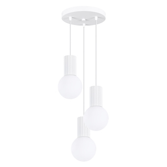 HALO 3P taklampa vit + 3X LED-lampa G9 4000K kall 4,5W 460lm