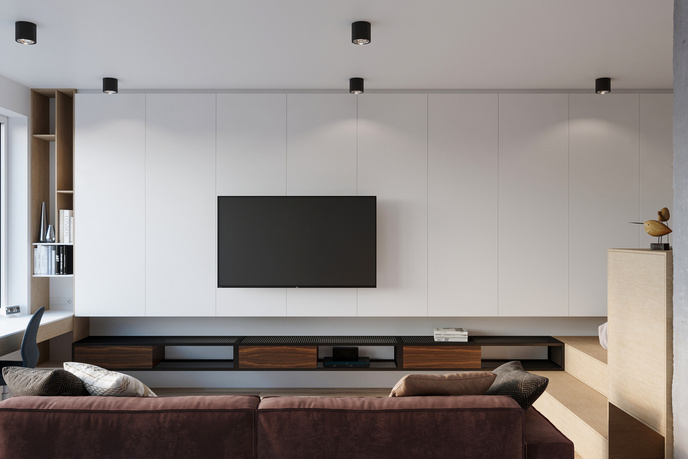 Plafond TIUBE svart + 1x LED-lampa GU10 AR111 3000K varm 12W 800lm