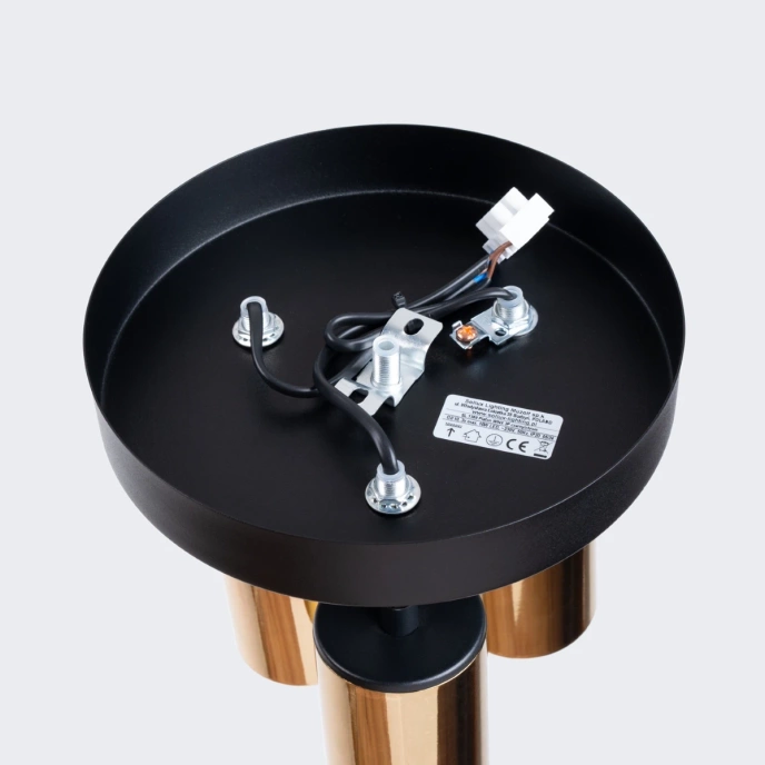 Taklampa WINX 3P svart/guld