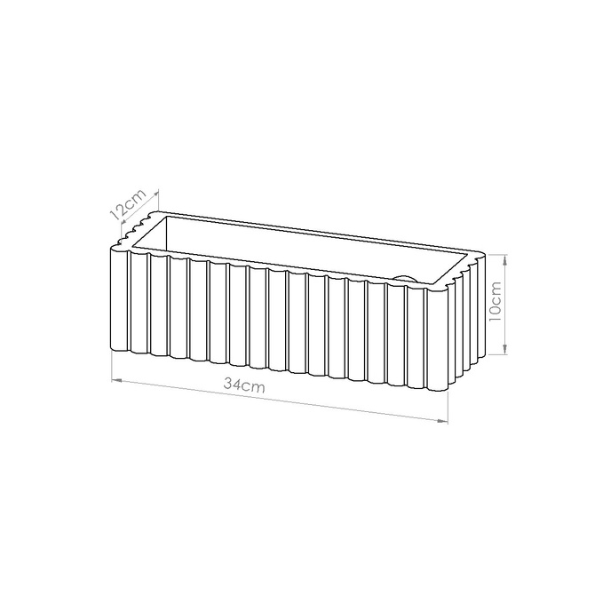 Vägglampa keramik RIGATA taupe