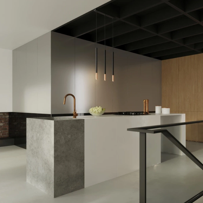 Hängande lampa MOZAICA 3P svart/koppar