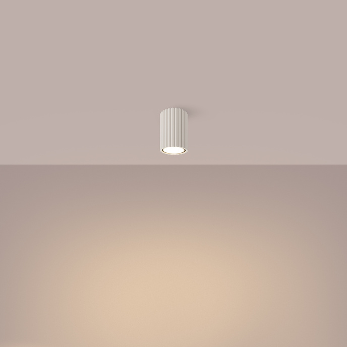 Plafond KARBON 10 beige + 1x LED-lampa GU-10 4000K Cold 7W 530lm