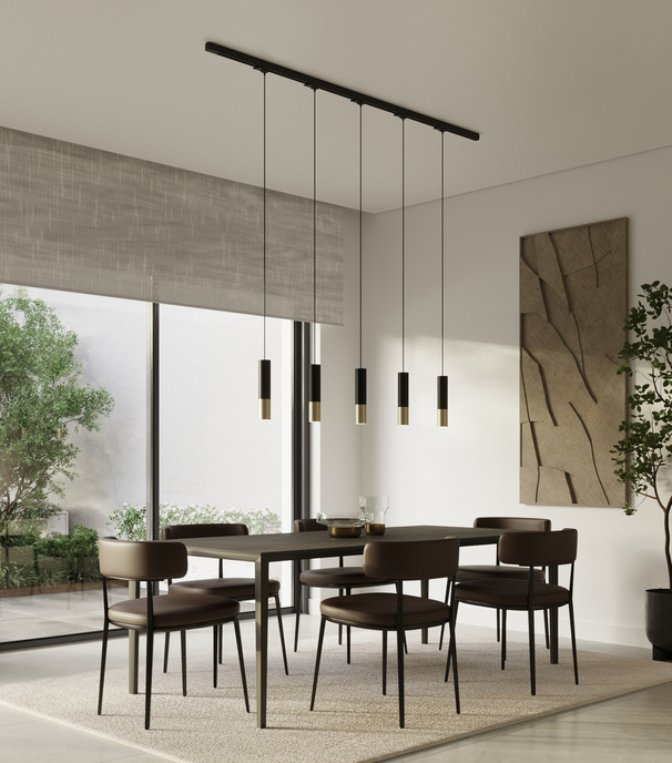 Pendellampa, 5-punkts, 3-fas strömskenesystem, LOOPEZ