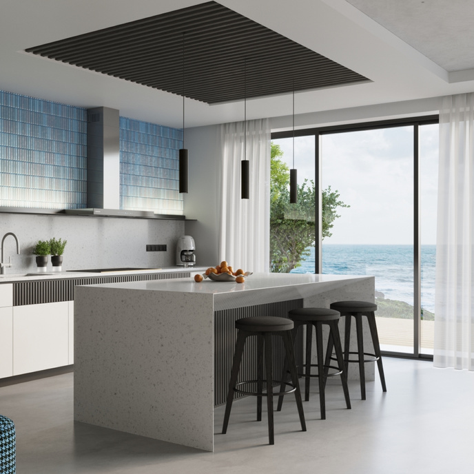 Pendellampa KARBON 1 svart + 1x LED-lampa GU-10 4000K Cold 7W 530lm