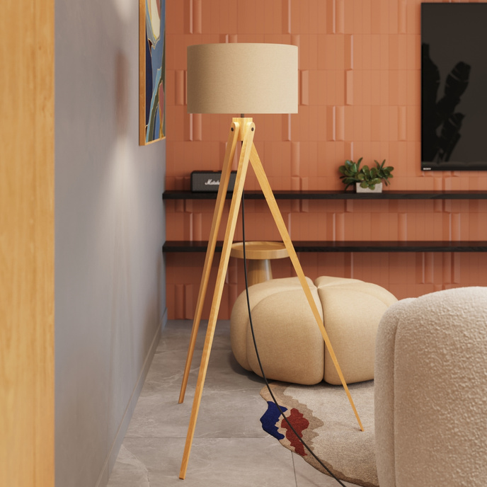Golvlampa NATT beige