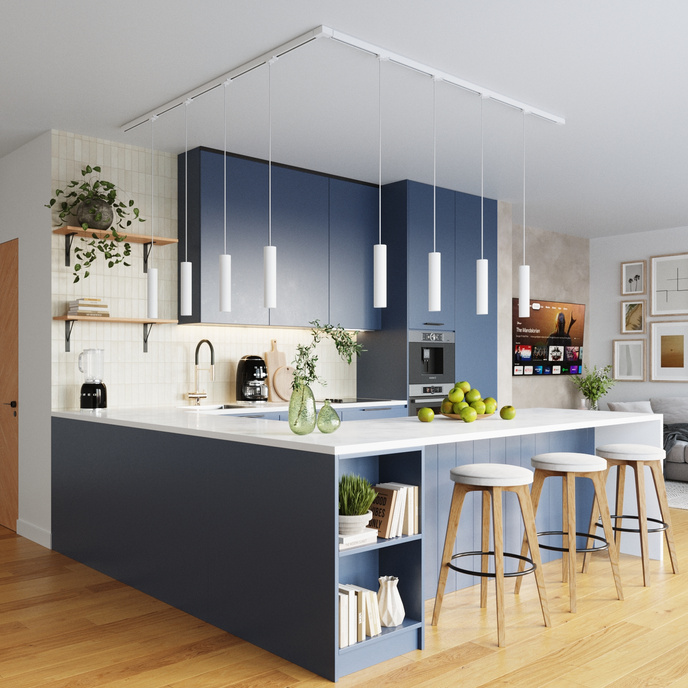 Pendellampa, 8-punkts, 3-fas strömskenesystem, LAGOS