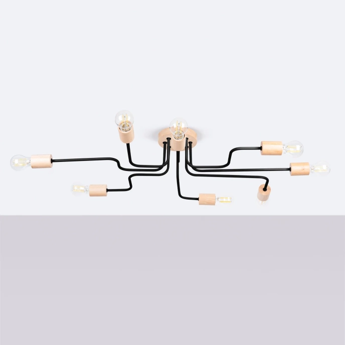 Ljuskrona TIMBO 8 svart