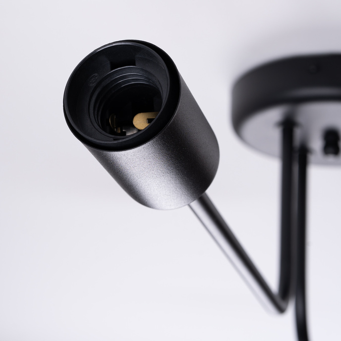 Ljuskrona VECTOR 4 svart + 4X LED-lampa E27 3000K 7W 760lm