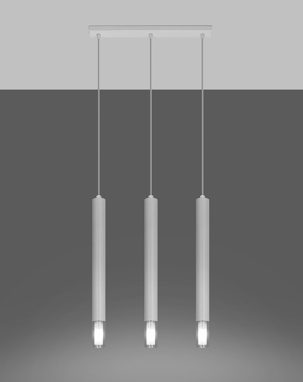 WEZYR 3 taklampor vit + 3x LED-lampa G9 3000K varm 4,5W 510lm