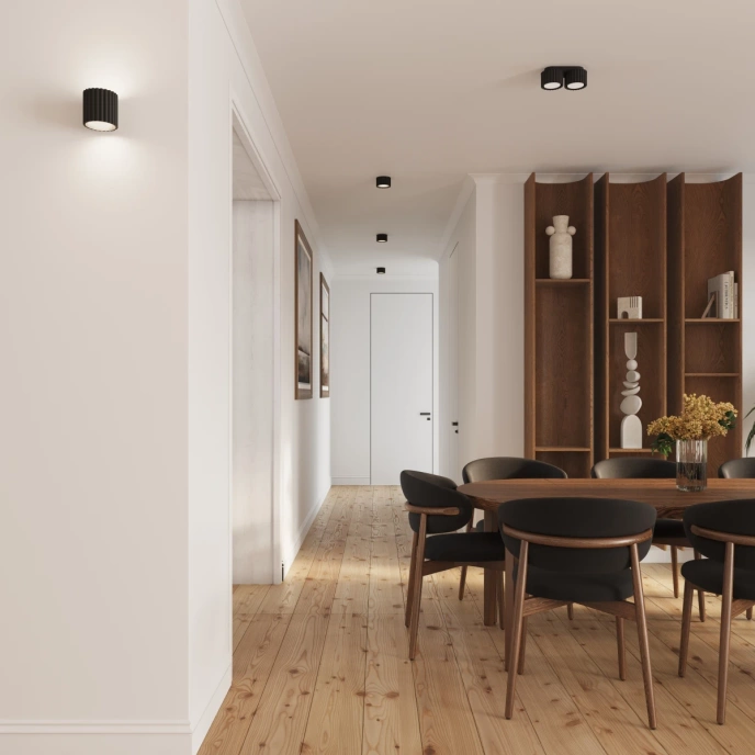 Taklampa AURA 1 svart Gx53