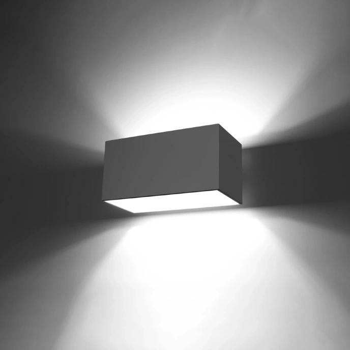 Vägglampa QUAD MAXI grå