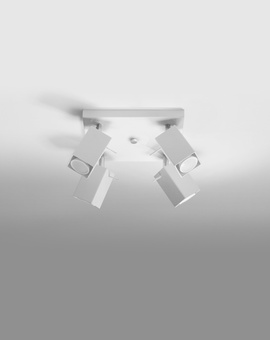 Plafond MERIDA 4 vit + 4x LED-lampa GU-10 4000K Kall 7W 630lm