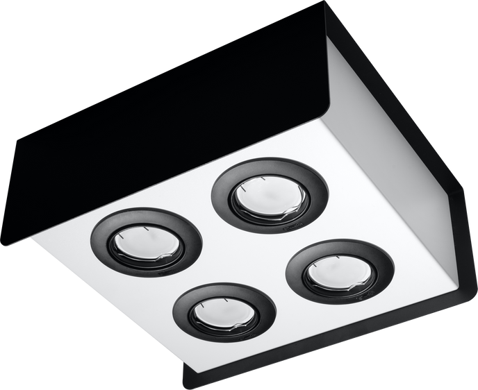 Plafond STEREO 4 vit/svart