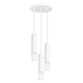 LIRO 3P taklampa vit + 3X LED-lampa GU-10 3000K varm 7W 510lm