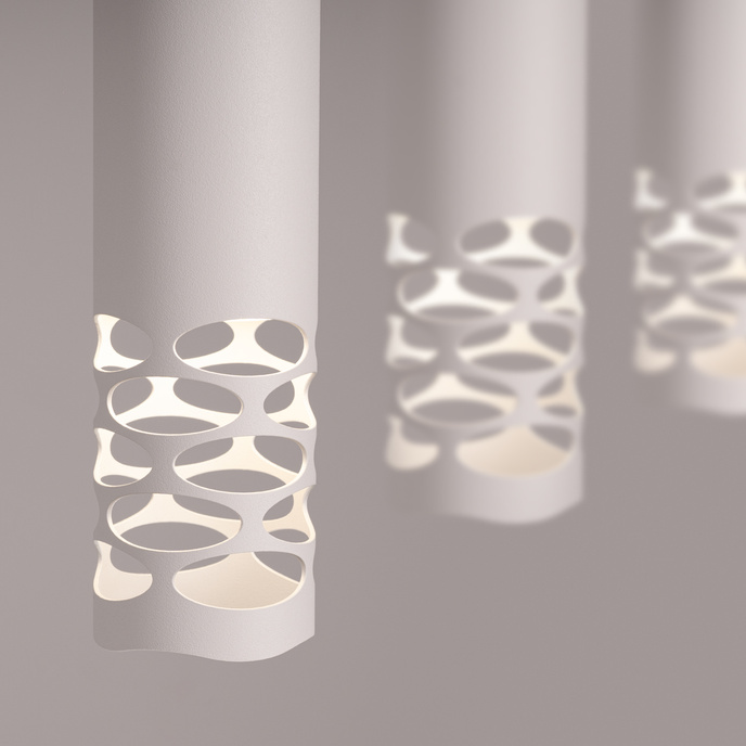 Taklampa LIRO 3L vit + 3X LED-lampa GU-10 4000K kall 7W 530lm