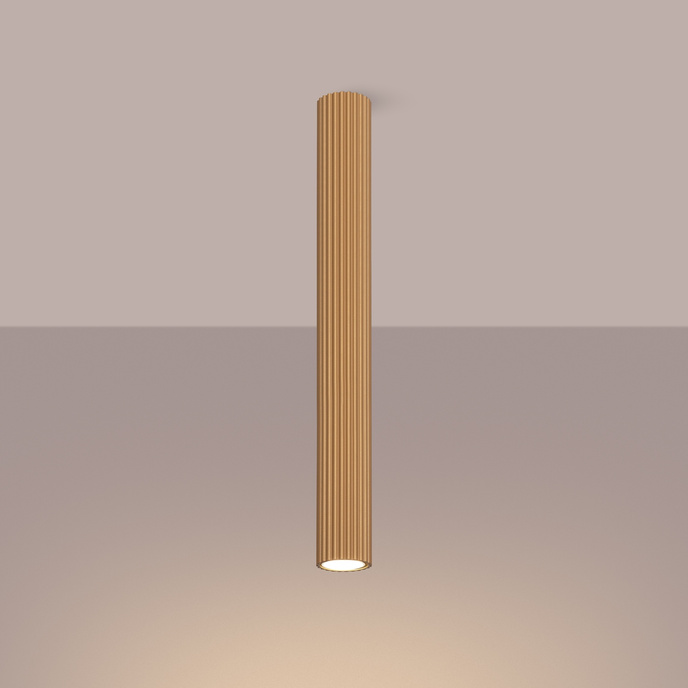 Plafond KARBON 60 guld + 1x LED-lampa GU-10 3000K varm 7W 510lm