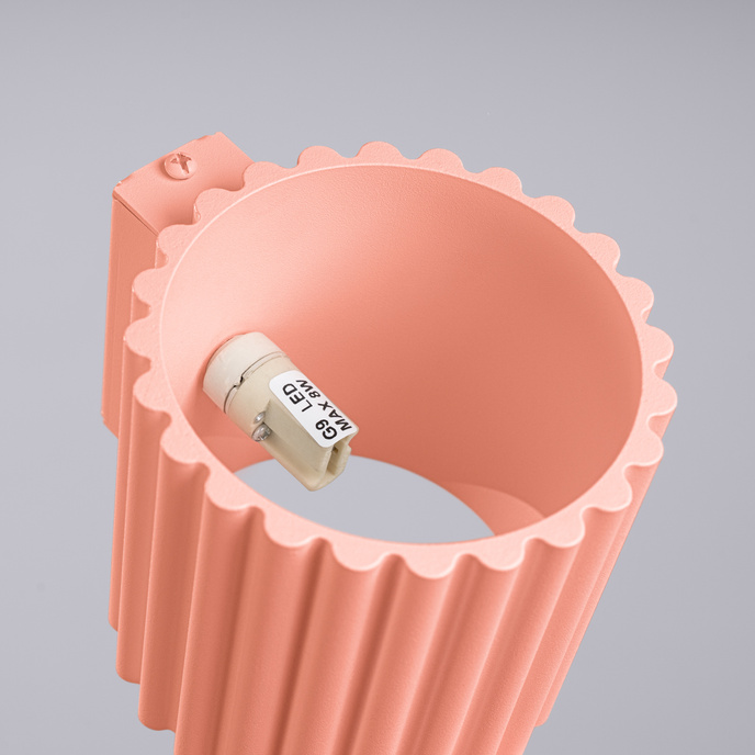 Vägglampa AURA persika G9