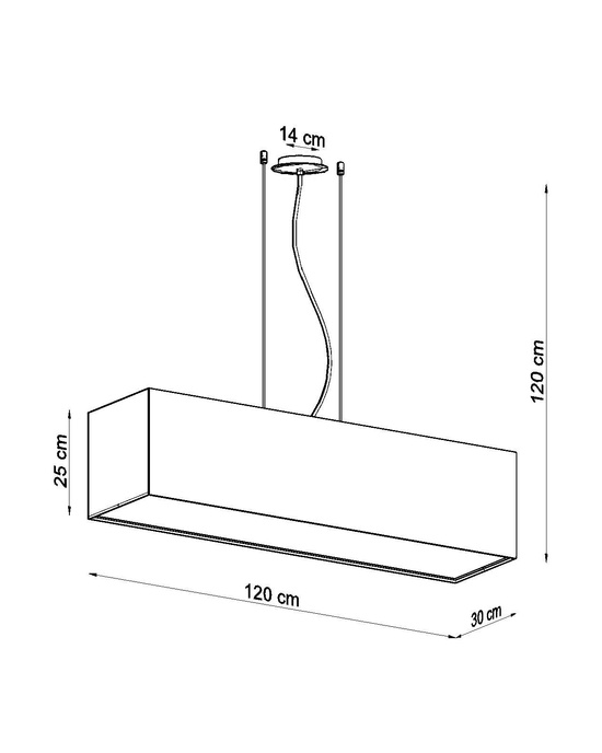 Ljuskrona SANTA 120 vit + 5x LED-lampa E27 3000K varm 7,5W 620lm