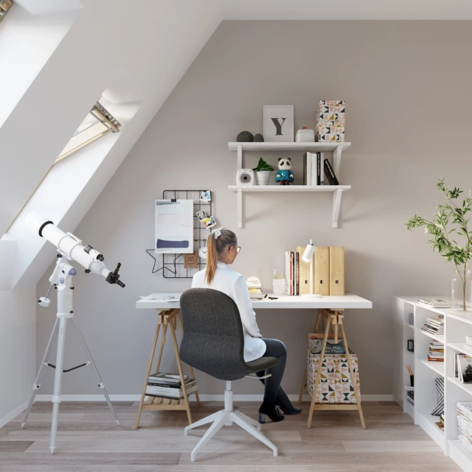 Skrivbordslampa RING vit