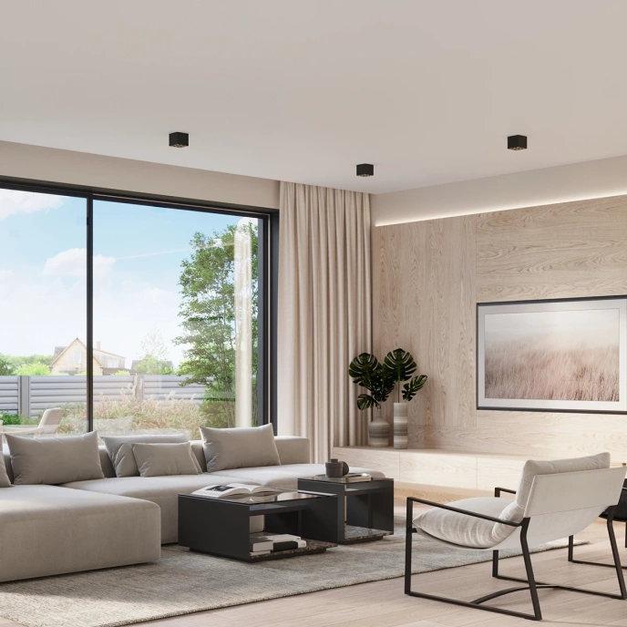 Taklampa OZZY svart LED