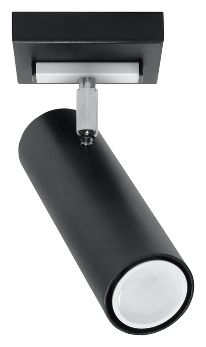 Plafond DIREZIONE 1 svart + 1x LED-lampa GU-10 3000K varm 7W 620lm