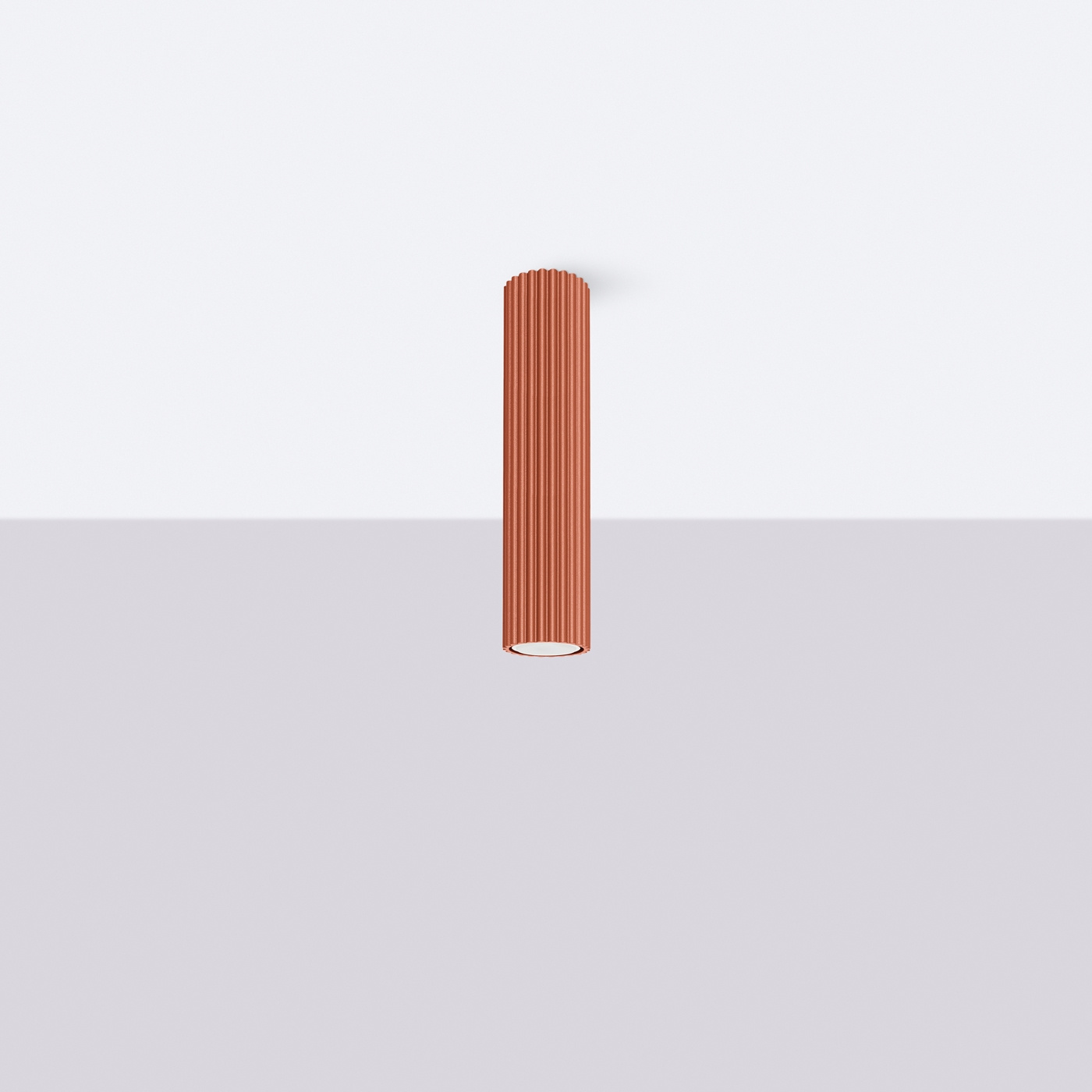 Plafond KARBON 30 ockraröd + 1x LED-lampa GU-10 3000K varm 7W 510lm