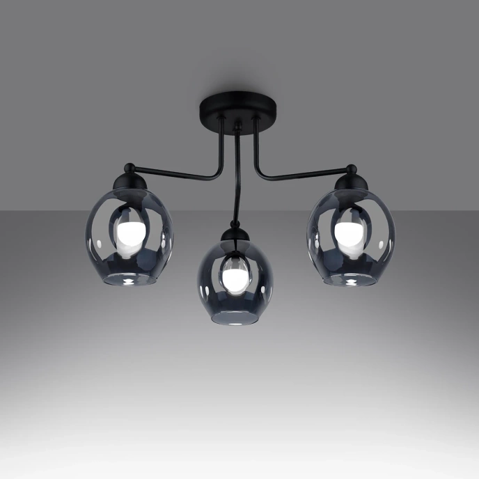 FILLAN 3 ljuskrona svart