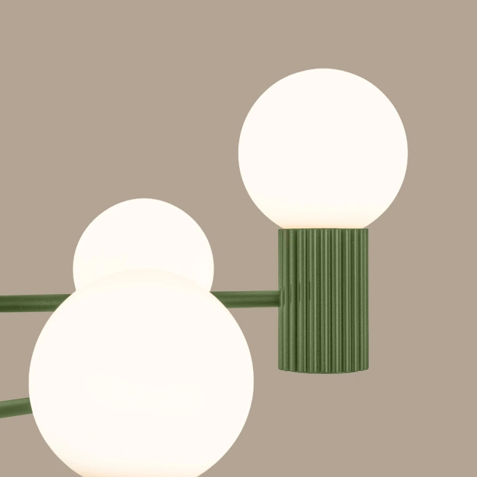 Ljuskrona HALO 6 olivgrön