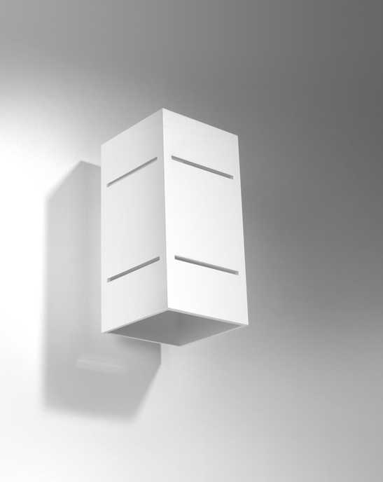 Vägglampa BLOCCO vit + 1x LED-lampa G9 4000K kall 4,5W 530lm