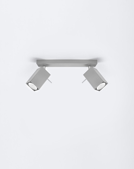 Plafond MERIDA 2 grå + 2x LED-lampa GU-10 4000K Kall 7W 630lm