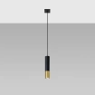 Pendel lampa LOOPEZ 1 svart/guld