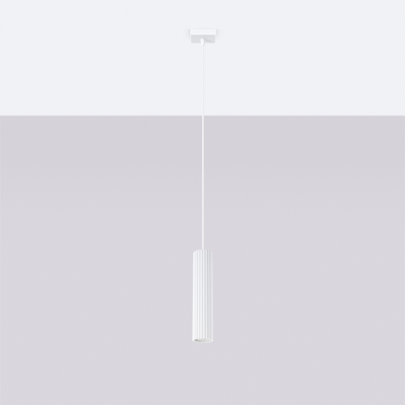 Pendellampa KARBON 1 vit + 1x LED-lampa GU-10 4000K Cold 7W 530lm