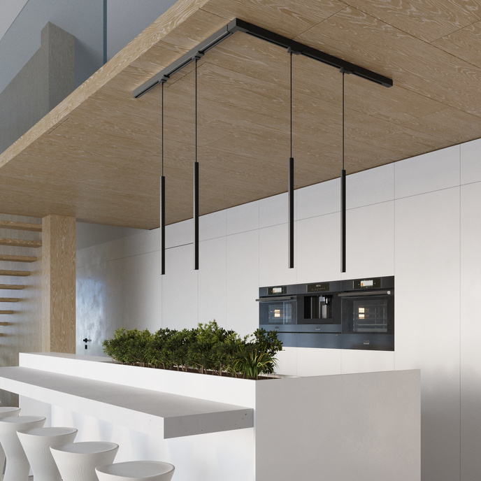 Pendellampa, 4-punkts, 3-fas strömskenesystem, PASTELO