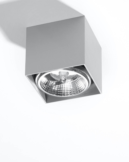 Plafond BLAKE grå + 1x LED-lampa GU10 AR111 4000K COLD 10W 850lm