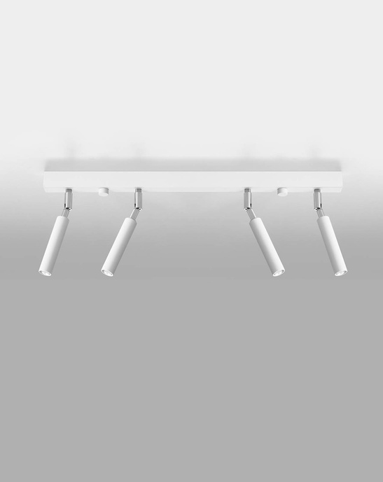 Plafond EYETECH 4 vit + 4x LED-lampa G9 3000K varm 4,5W 510lm