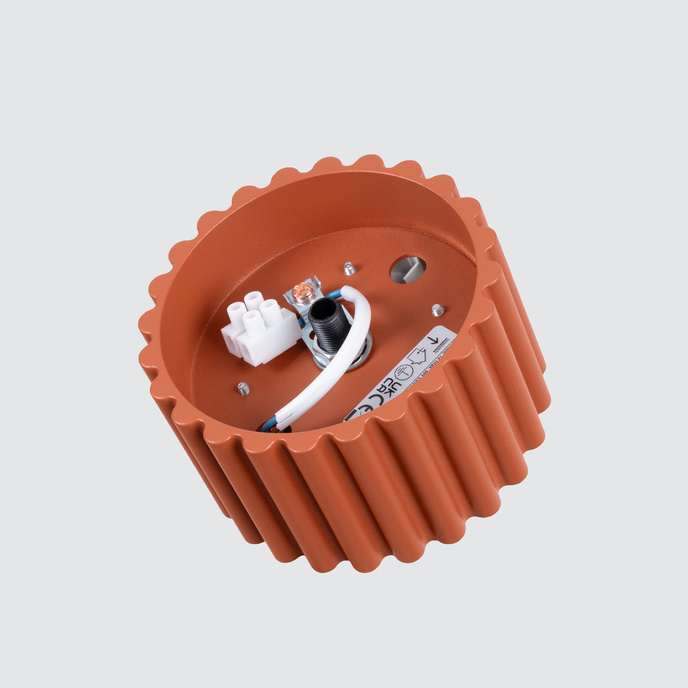 Taklampa AURA 1 röd ochra Gx53