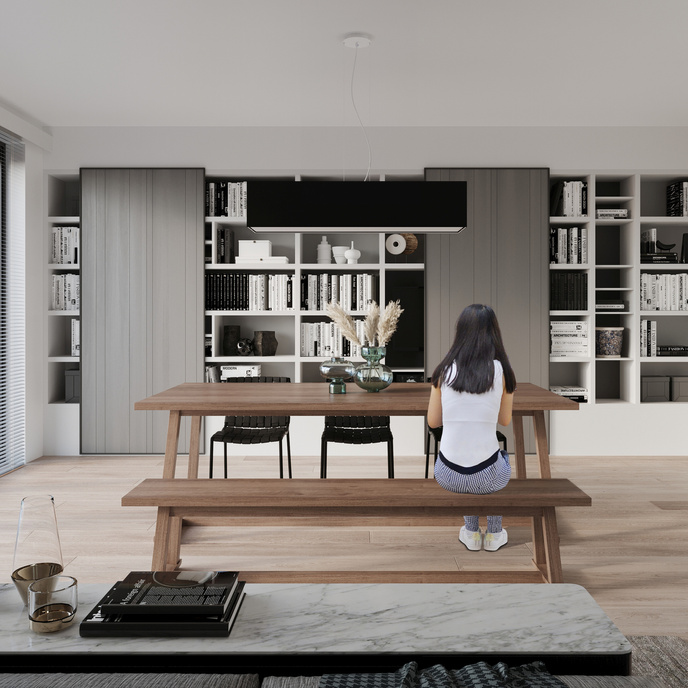 Ljuskrona SANTA BIS 80 svart + 3x LED-lampa E27 3000K varm 7,5W 620lm