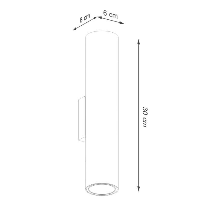 Vägglampa LAGOS 2 röd ockra