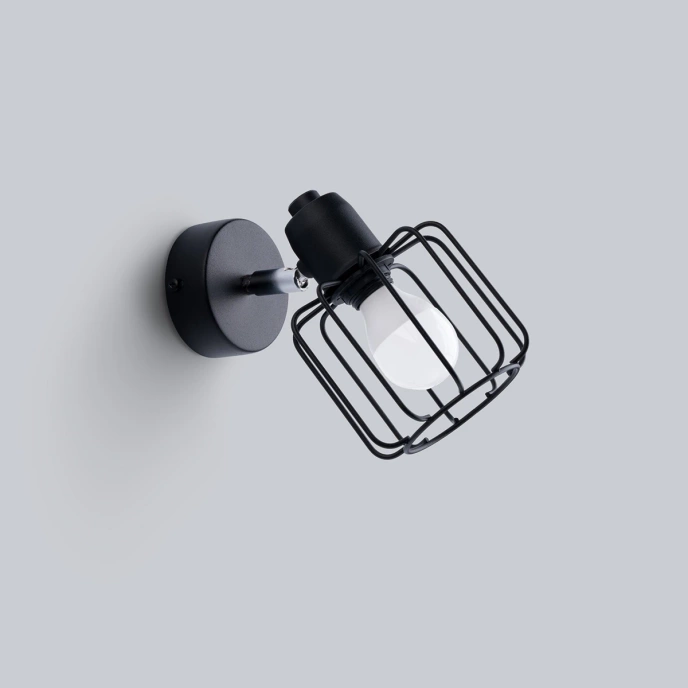 Vägglampa BELUCI 1 svart