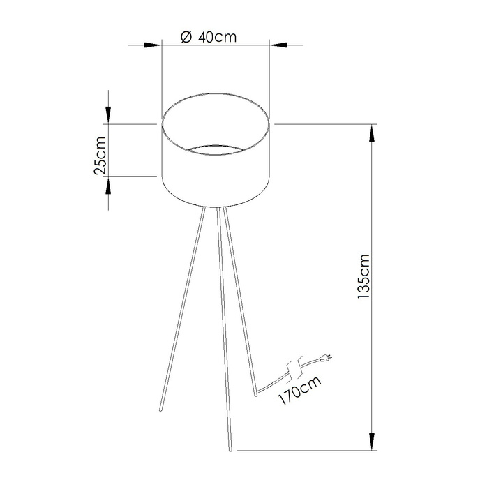 Golvlampa NEVIA beige