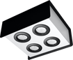 Plafond STEREO 4 vit/svart