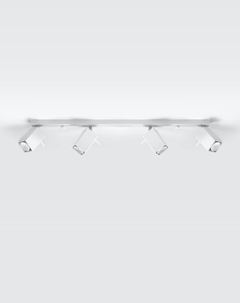 Plafond MERIDA 4L vit + 4x LED-lampa GU-10 3000K varm 7W 620lm