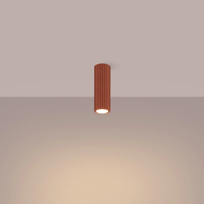 Taklampa KARBON 20 röd ockra