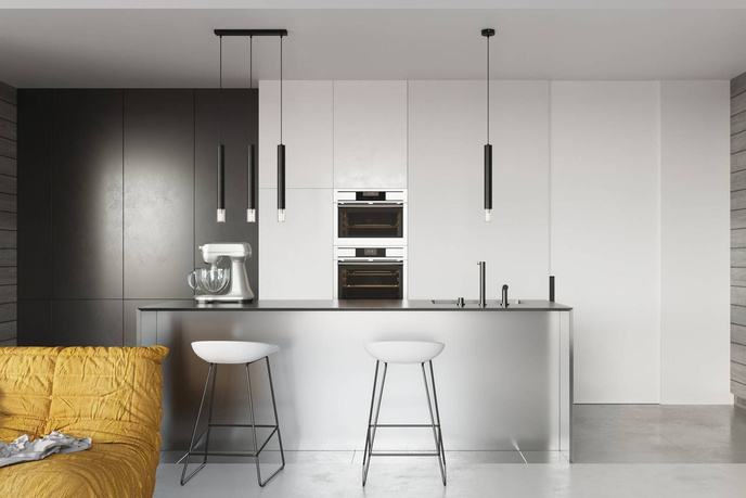 WEZYR 1 taklampa svart + 1x LED-lampa G9 4000K kall 4,5W 530lm