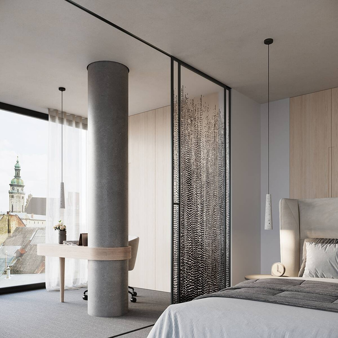 ELECTRA taklampa i betong + 1x LED-glödlampa GU-10 4000K Cold 7W 530lm